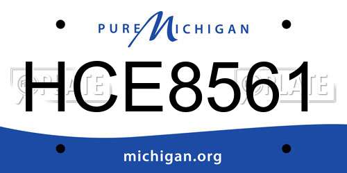 HCE8561 Michigan License Plate