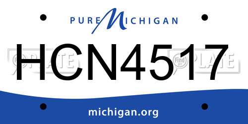 HCN4517 Michigan License Plate