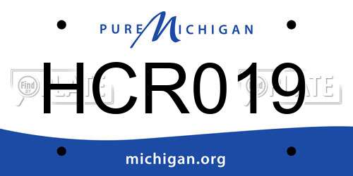 HCR019 Michigan License Plate