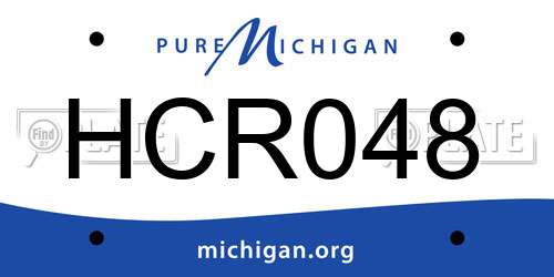 HCR048 Michigan License Plate