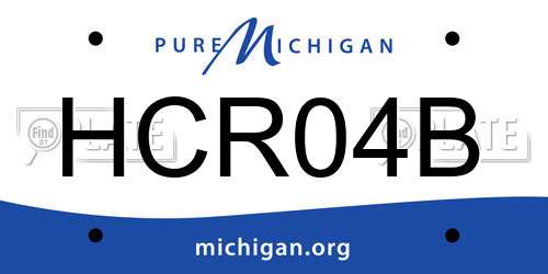 HCR04B Michigan License Plate