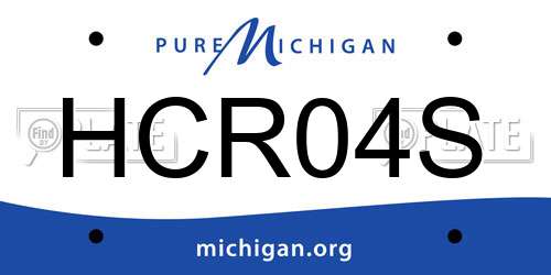 HCR04S Michigan License Plate