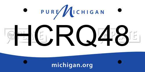 HCRQ48 Michigan License Plate