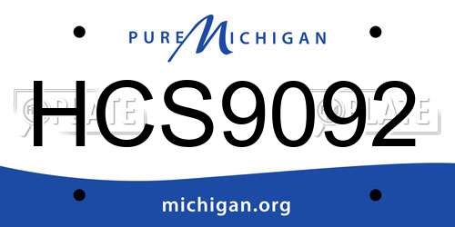 HCS9092 Michigan License Plate