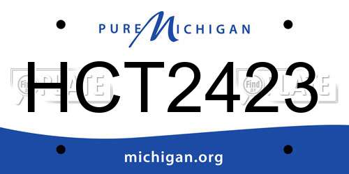 HCT2423 Michigan License Plate