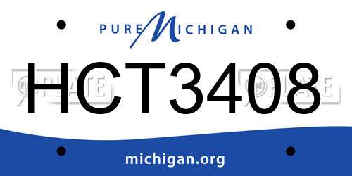 HCT3408 Michigan License Plate
