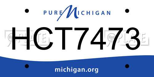 HCT7473 Michigan License Plate