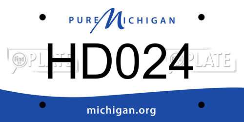 HD024 Michigan License Plate