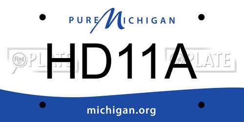 HD11A Michigan License Plate