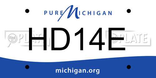 HD14E Michigan License Plate