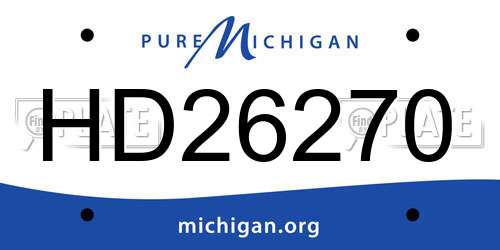 HD26270 Michigan License Plate