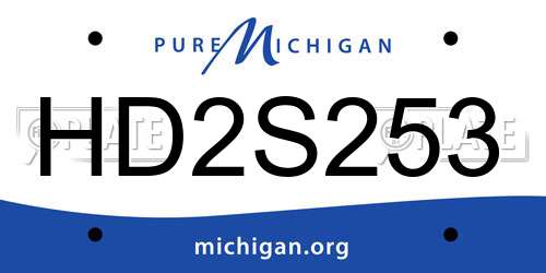 HD2S253 Michigan License Plate