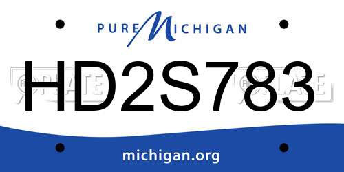 HD2S783 Michigan License Plate