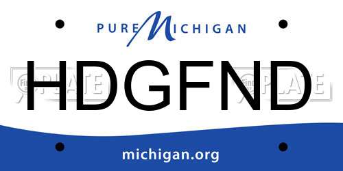 HDGFND Michigan License Plate