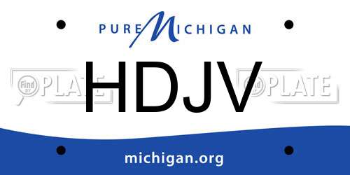 HDJV Michigan License Plate