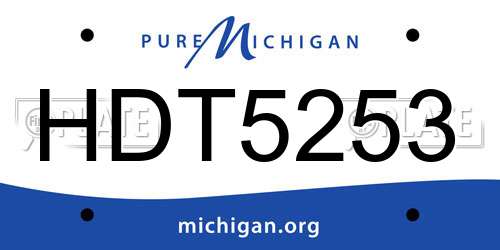 HDT5253 Michigan License Plate