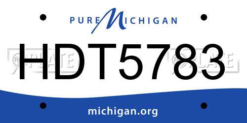 HDT5783 Michigan License Plate