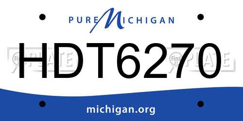 HDT6270 Michigan License Plate