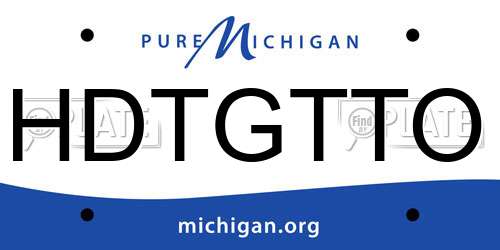 HDTGTTO Michigan License Plate