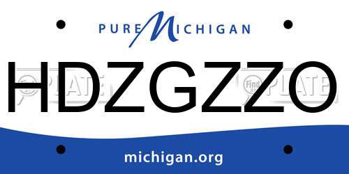 HDZGZZO Michigan License Plate