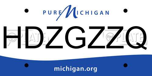 HDZGZZQ Michigan License Plate