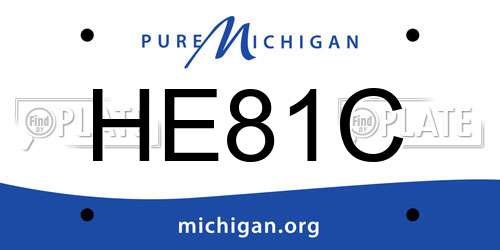 HE81C Michigan License Plate