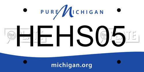 HEHS05 Michigan License Plate
