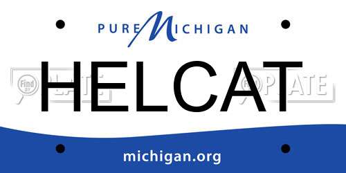 HELCAT Michigan License Plate