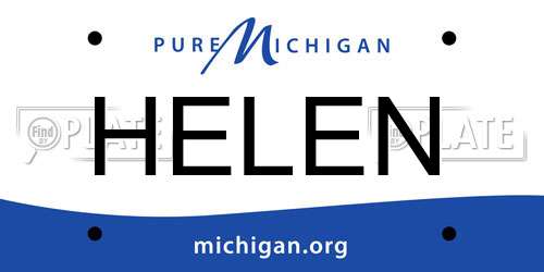 HELEN Michigan License Plate