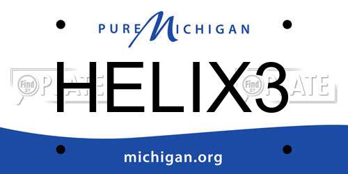 HELIX3 Michigan License Plate