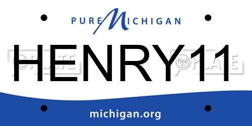 HENRY11 Michigan License Plate