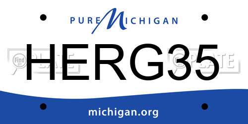 HERG35 Michigan License Plate