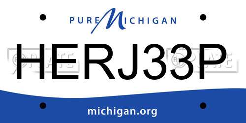 HERJ33P Michigan License Plate