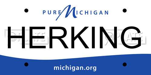 HERKING Michigan License Plate