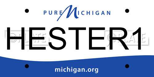 HESTER1 Michigan License Plate
