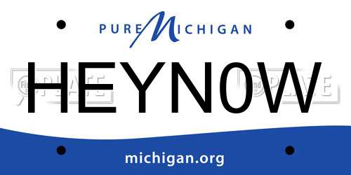 HEYN0W Michigan License Plate