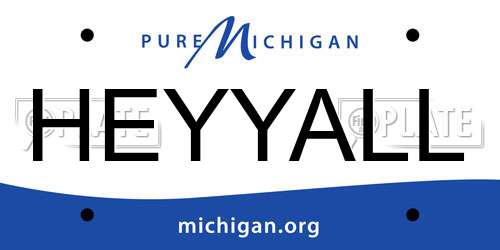 HEYYALL Michigan License Plate