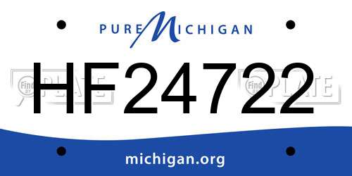 HF24722 Michigan License Plate