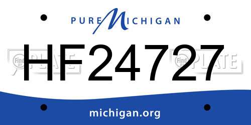HF24727 Michigan License Plate