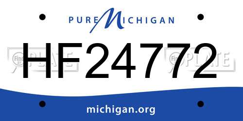 HF24772 Michigan License Plate