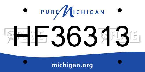 HF36313 Michigan License Plate