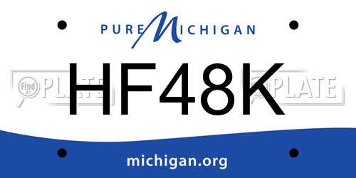 HF48K Michigan License Plate