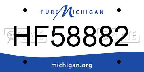 HF58882 Michigan License Plate