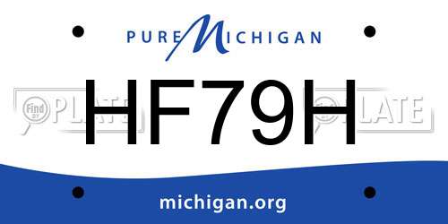 HF79H Michigan License Plate