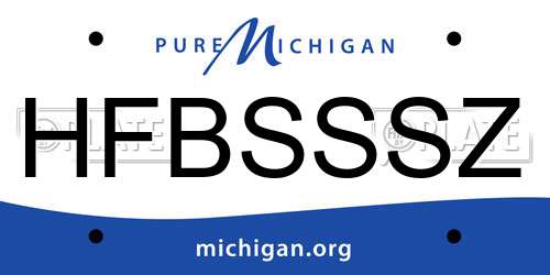 HFBSSSZ Michigan License Plate