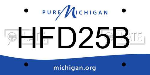 HFD25B Michigan License Plate