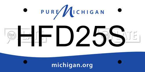 HFD25S Michigan License Plate