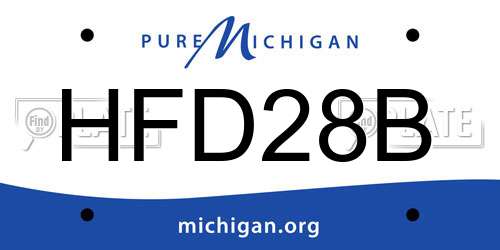 HFD28B Michigan License Plate