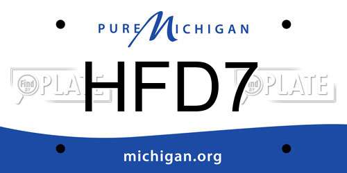 HFD7 Michigan License Plate
