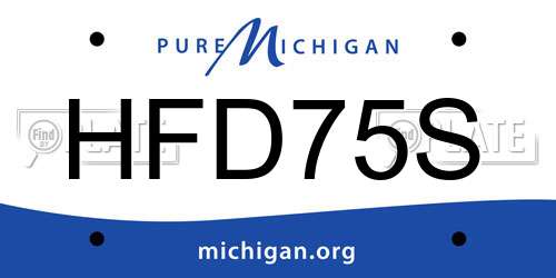 HFD75S Michigan License Plate